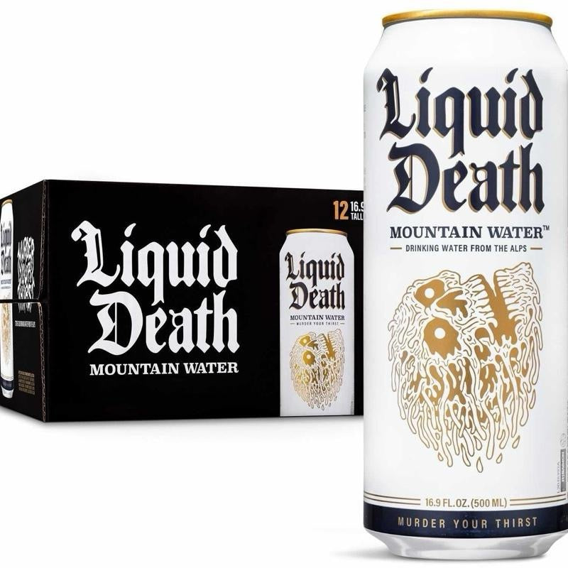 Liquid Death Still Water 500ml Cans (12 Pack)