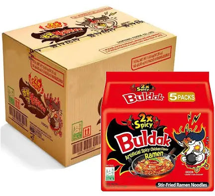 Samyang Buldak 2X Spicy Noodles 140g (40 Pack) Best Before 29/05/2025