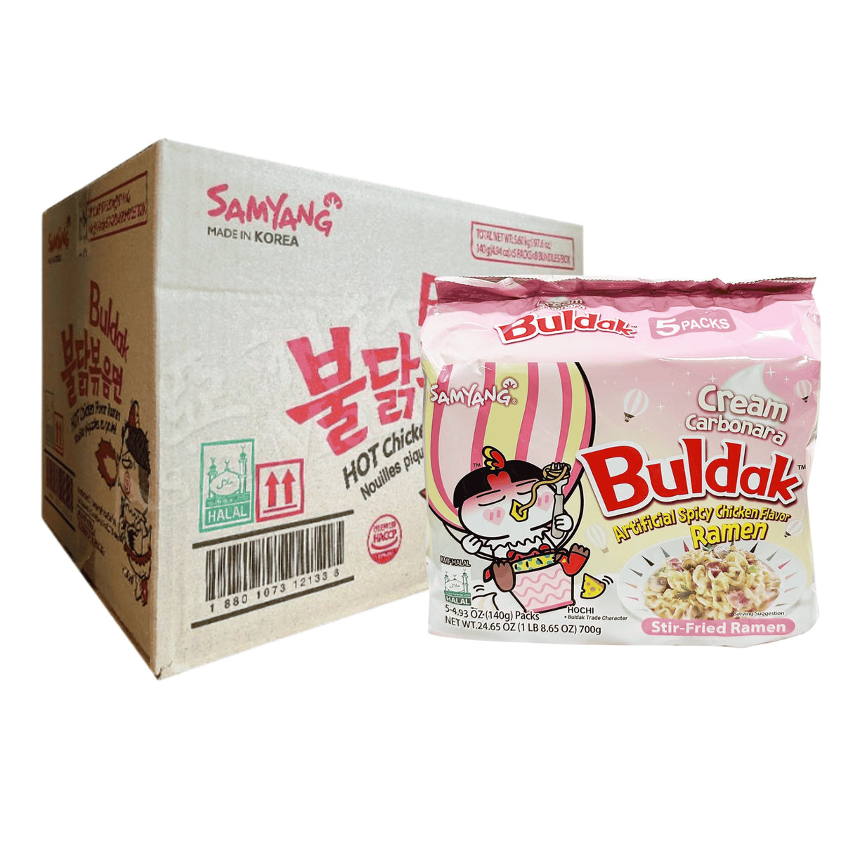 Samyang Buldak Creamy Carbonara Noodles 140g (40 Pack)
