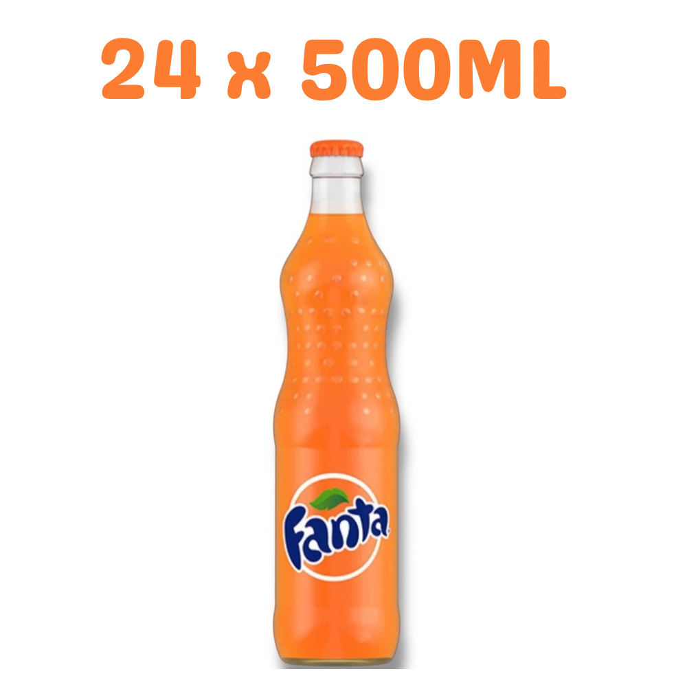 Fanta Orange Nigeria Glass Bottles 500ml (24 Pack)